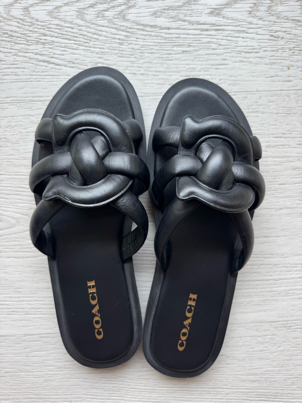 Coach Georgie leather sandals